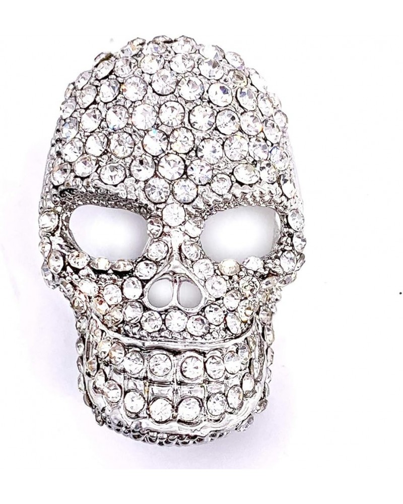 Fashion Brooch Sparkly Austrian Crystal Skull Head Brooch Broach Pin WHITE $8.99 Brooches & Pins