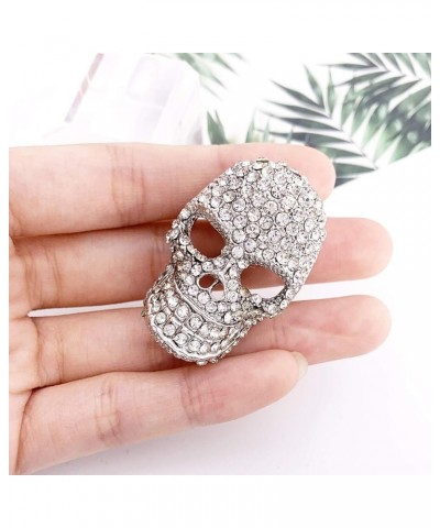 Fashion Brooch Sparkly Austrian Crystal Skull Head Brooch Broach Pin WHITE $8.99 Brooches & Pins