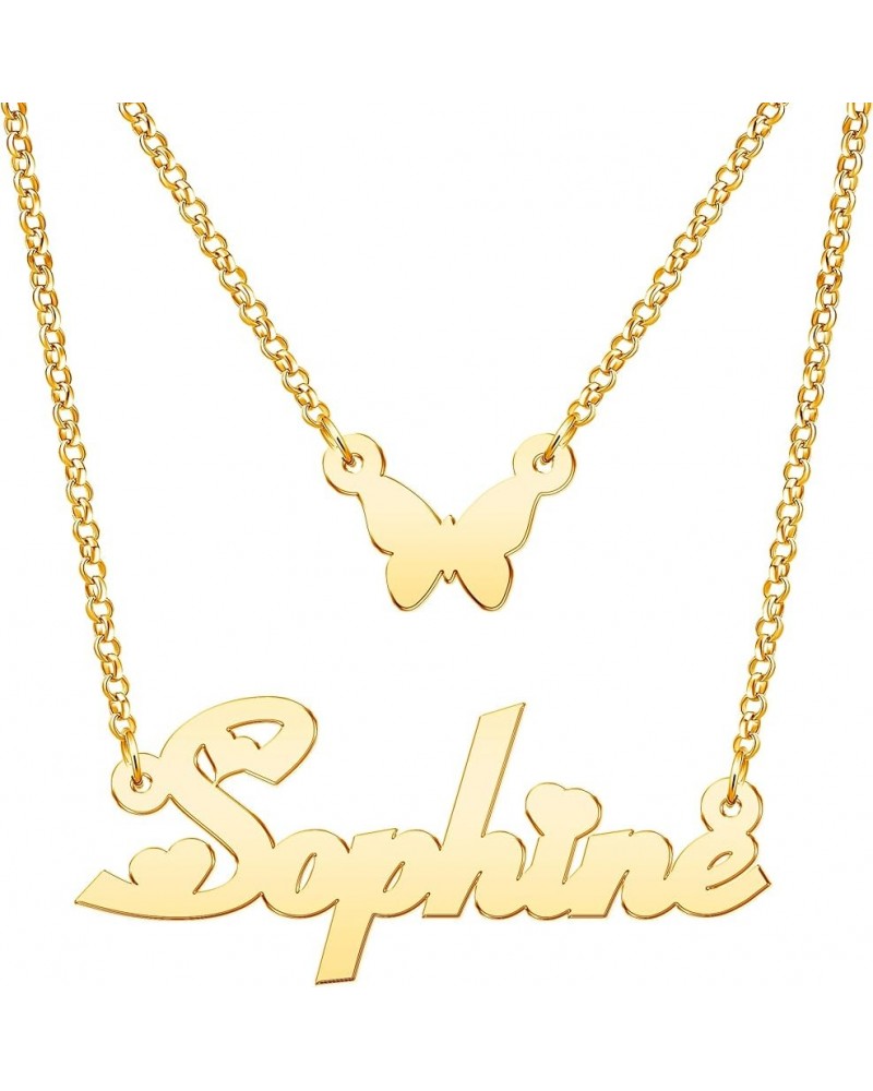 925 Sterling Silver Custom Name Necklace Personalized Script Initial Nameplate Necklace for Women Girls Necklace *FONT382 $11...