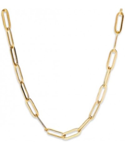 18K Gold Plated Stainless Steel Paperclip Necklace $9.67 Necklaces