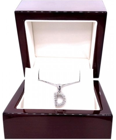 14k White Gold A to Z Diamond Initial Pendant Necklace (1/10cttw) with 18-inch chain D $102.96 Necklaces