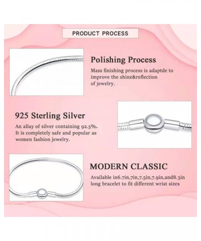 925 sterling silver bracelets for women butterfly bracelet charms bracelets Love sterling silver charm bracelet snake chain,D...