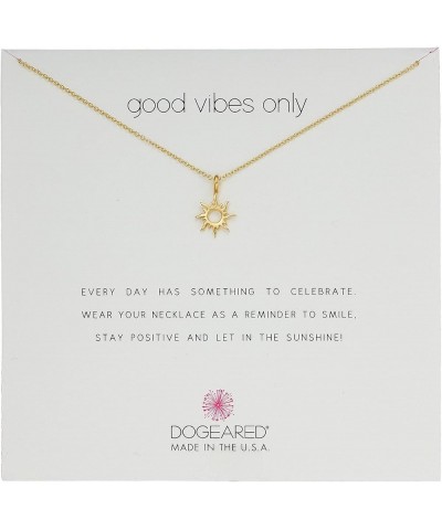 Women's Good Vibes Only, Radient Sun Pendent Necklace One Size Gold $42.35 Necklaces