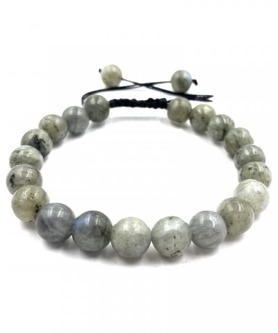 AAA LABRADORITE A Natural Healing Power Gemstone Crystal Beads Unisex Adjustable Macrame Bracelets 8mm $8.66 Bracelets