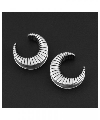 2 PCS Cool Meteorite Ear Saddle Plugs Tunnels Gauges for Women & Mens - Stainless Steel 316L Ear Piercing Expander Body Earri...