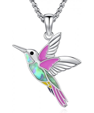 Hummingbird Necklace Pendant 925 Sterling Silver Gold Hummingbird Jewelry for Women Men Humming Bird Gifts For Mom Grandma Lu...