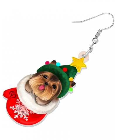 Acrylic Dog Earrings Dangle Drop Fashion Pet Jewelry for Women Girls Kids Charm Gift Christmas Yorkshire $6.23 Earrings