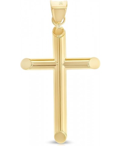 14K Yellow Gold Classic Cross Pendant with 1.2mm Singapore Chain Necklace 16.0 Inches $84.63 Necklaces