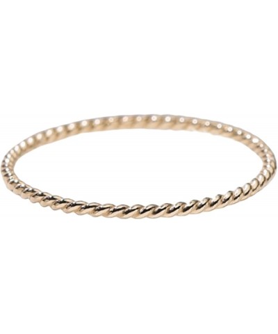 1/1.5/2/3mm Solid 10K/14K/18K Yellow Gold Twisted/Bead/Stripe/Hammered Textured Ring for Women/Men Stacking Ring in Real Gold...