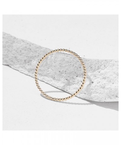 1/1.5/2/3mm Solid 10K/14K/18K Yellow Gold Twisted/Bead/Stripe/Hammered Textured Ring for Women/Men Stacking Ring in Real Gold...