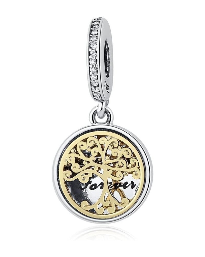 Charm 925 Sterling Silver Pendant,Girl Jewelry Beads Gifts for Women Bracelet&Necklace Blood source life tree Dangle $8.50 Br...