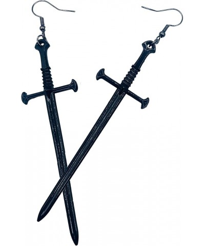 Sword Earrings for Men/Women - Pentagram Earrings - Dagger Earrings for Women- Satanic Jewelry - Pirate Jewelry - Day of the ...