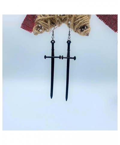 Sword Earrings for Men/Women - Pentagram Earrings - Dagger Earrings for Women- Satanic Jewelry - Pirate Jewelry - Day of the ...