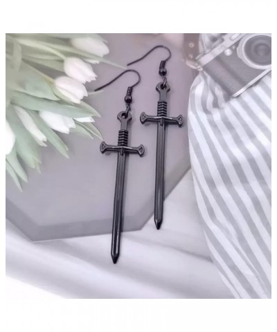 Sword Earrings for Men/Women - Pentagram Earrings - Dagger Earrings for Women- Satanic Jewelry - Pirate Jewelry - Day of the ...