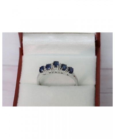 10K White Gold Genuine Sapphire 1-1/4 Ct Diamond Band Ring, Size 7 $138.70 Rings