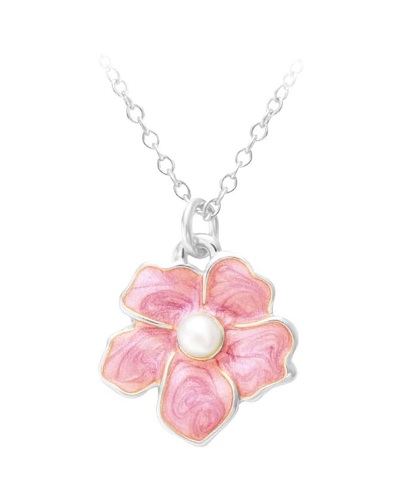 Tiny Myosotis Forget Me Not Flower Charm Wedding Gift Pendant Necklace 3 Tone 18" (Purple Gold) Silver Pink $7.94 Necklaces