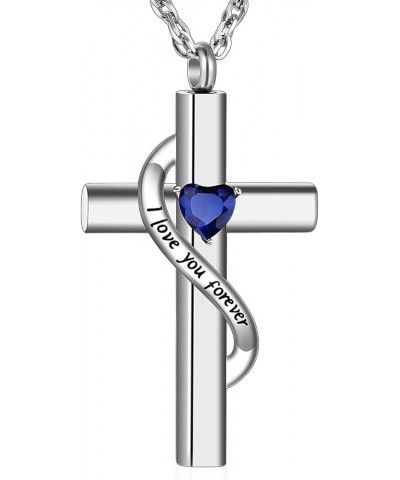 Cross Cremation Jewelry for Human Ashes Stainless Steel Urn Necklace for Ashes Memorial Cremation Ashes Necklace for Women Me...