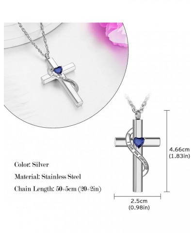 Cross Cremation Jewelry for Human Ashes Stainless Steel Urn Necklace for Ashes Memorial Cremation Ashes Necklace for Women Me...