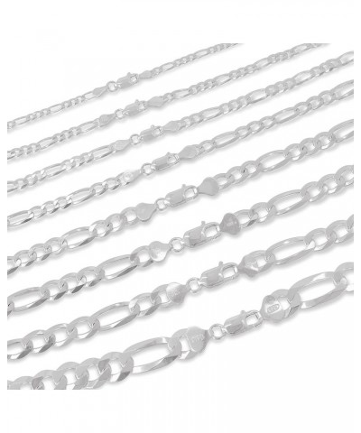 925 Sterling Silver Figaro Chain Necklace - 3.0MM-10.5MM - Made in Italy - Lobster Claw 26.0 Inches 7MM $15.08 Necklaces