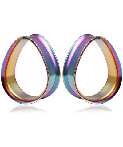 1 Pair 8-25mm Water Drop Design Stainless Steel Tunnels For Ears Gauges Plugs Stretchers Expander 0g-1 22mm(7/8") Color $8.09...