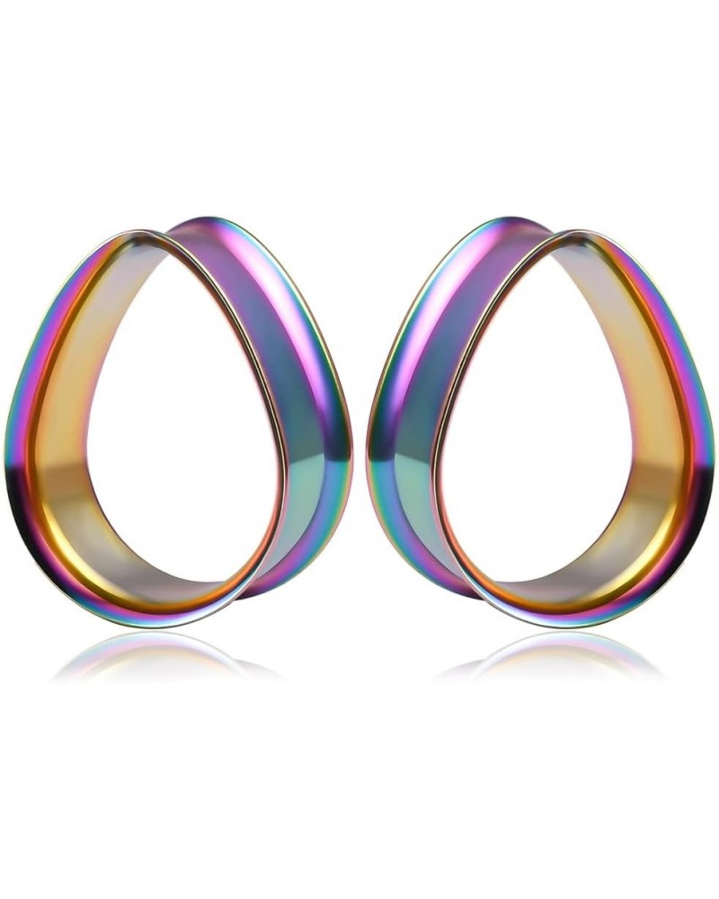 1 Pair 8-25mm Water Drop Design Stainless Steel Tunnels For Ears Gauges Plugs Stretchers Expander 0g-1 22mm(7/8") Color $8.09...