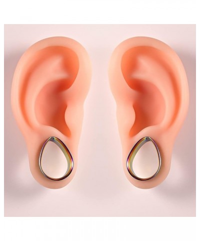 1 Pair 8-25mm Water Drop Design Stainless Steel Tunnels For Ears Gauges Plugs Stretchers Expander 0g-1 22mm(7/8") Color $8.09...