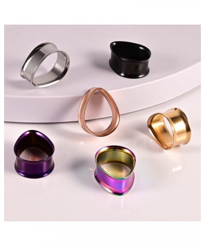 1 Pair 8-25mm Water Drop Design Stainless Steel Tunnels For Ears Gauges Plugs Stretchers Expander 0g-1 22mm(7/8") Color $8.09...