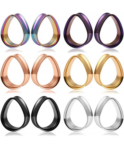 1 Pair 8-25mm Water Drop Design Stainless Steel Tunnels For Ears Gauges Plugs Stretchers Expander 0g-1 22mm(7/8") Color $8.09...