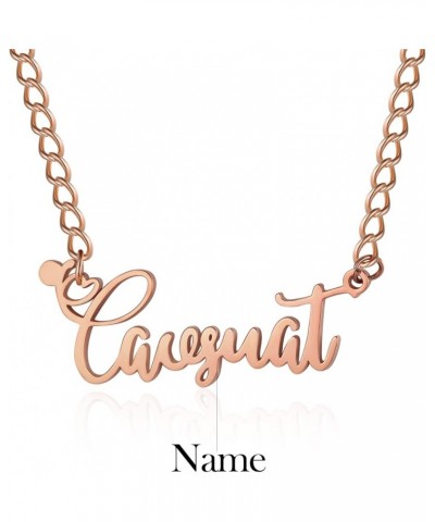 Custom Name Necklace Personalized 925 Sterling Silver Heart Dainty Nameplate Necklace For Women Customized Name Necklace Gift...