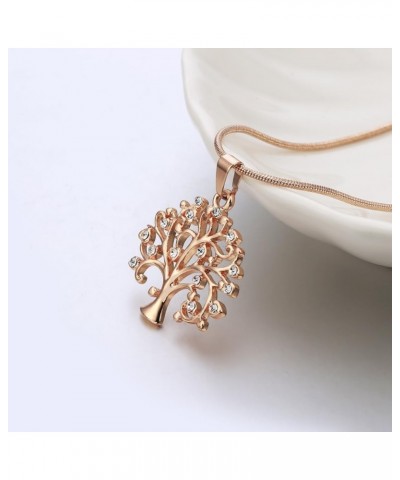 Tree of Life Necklace for Women, Gold or Silver Chain Pendant Necklace Girls Gift Necklace with CZ Crystal Rose Gold Plated $...