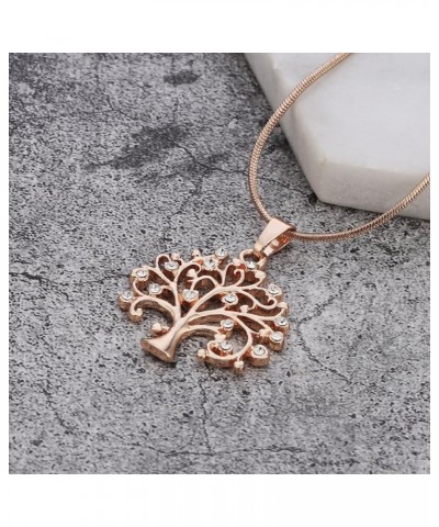 Tree of Life Necklace for Women, Gold or Silver Chain Pendant Necklace Girls Gift Necklace with CZ Crystal Rose Gold Plated $...