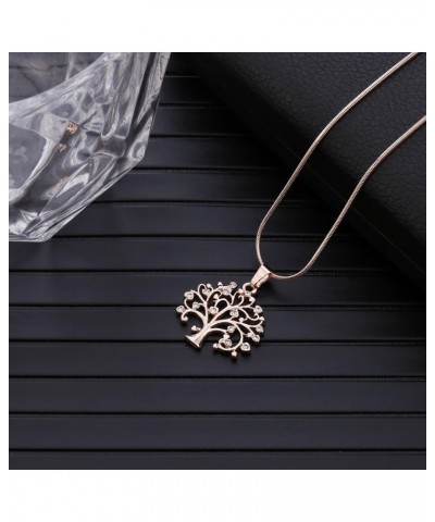 Tree of Life Necklace for Women, Gold or Silver Chain Pendant Necklace Girls Gift Necklace with CZ Crystal Rose Gold Plated $...