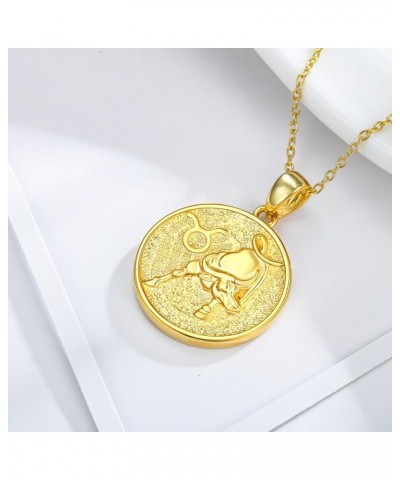 925 Sterling Silver Constellation Necklaces Horoscope Medallion Coin Disc Charm Dainty Celestial Astrology Jewelry for Women ...