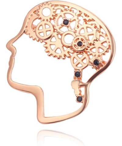 Alloy Brooch Mechanical Brain Shape Collar Pin Accessory for Coat Dress Decoration Jewelry Style 3 $6.12 Brooches & Pins