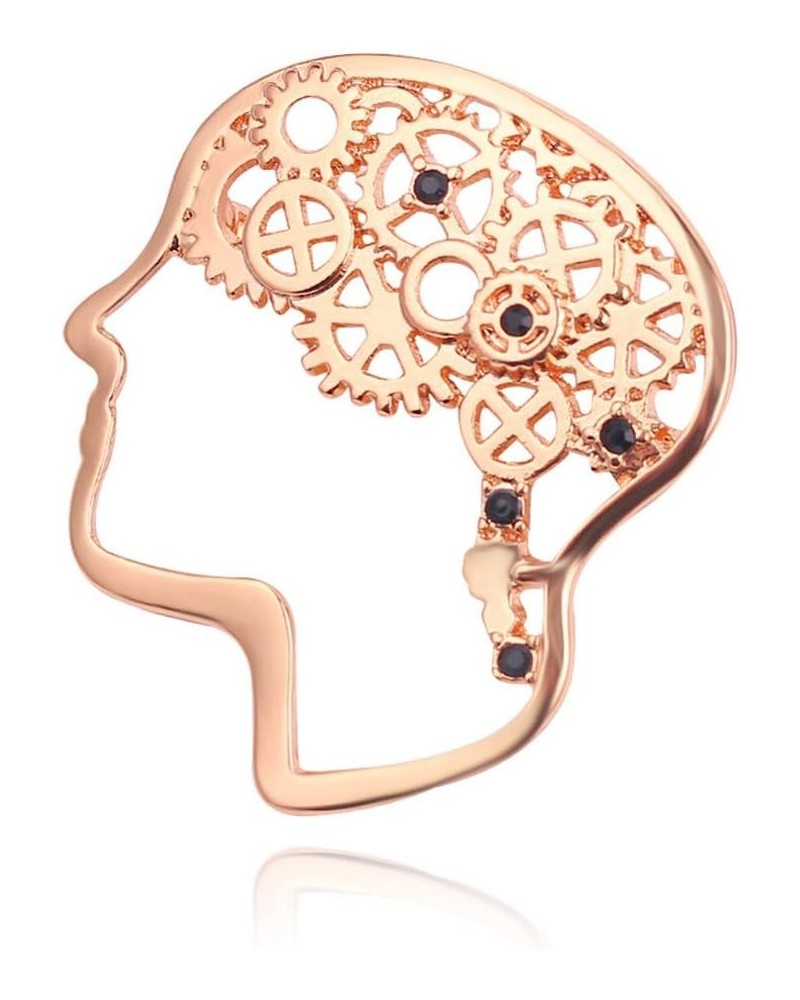 Alloy Brooch Mechanical Brain Shape Collar Pin Accessory for Coat Dress Decoration Jewelry Style 3 $6.12 Brooches & Pins