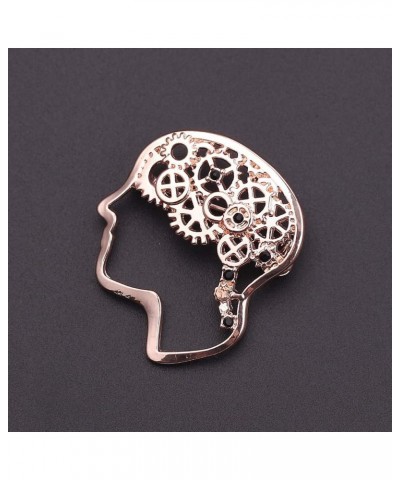 Alloy Brooch Mechanical Brain Shape Collar Pin Accessory for Coat Dress Decoration Jewelry Style 3 $6.12 Brooches & Pins