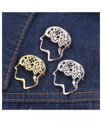 Alloy Brooch Mechanical Brain Shape Collar Pin Accessory for Coat Dress Decoration Jewelry Style 3 $6.12 Brooches & Pins