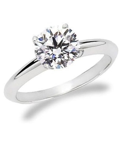 1/5 Carat Round Cut Diamond Solitaire Engagement Ring 14K White Gold 4 Prong (J-K, I1-I2, 0.20 c.t.w) Very Good Cut $131.58 R...