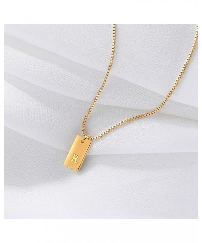 Dainty Gold Initial Necklaces for Women Girls | Trendy Tag Layered Letter Necklace 14K Gold Plated Gift Jewelry Gift Card R $...