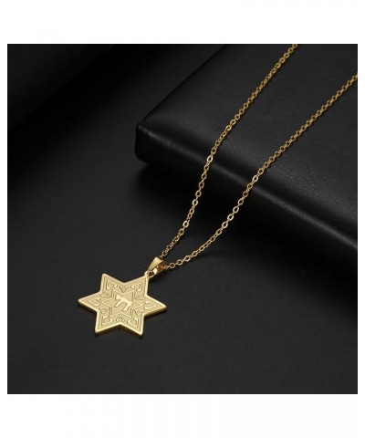 Star of David Hebrew Necklace for Women Jewish Star chai necklace Hebrew letters pendant amulet Christian religious jewelry G...