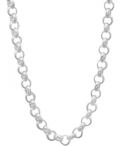 4mm Solid .925 Sterling Silver Round Rolo Chain Necklace 30.0 Inches $34.40 Necklaces