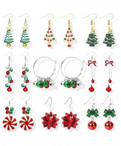 Christmas Earrings Bulk for Women Christmas Stud Earrings Set Christmas Tree Santa Claus Candy Snowman Sonwflake Wreath Bow E...