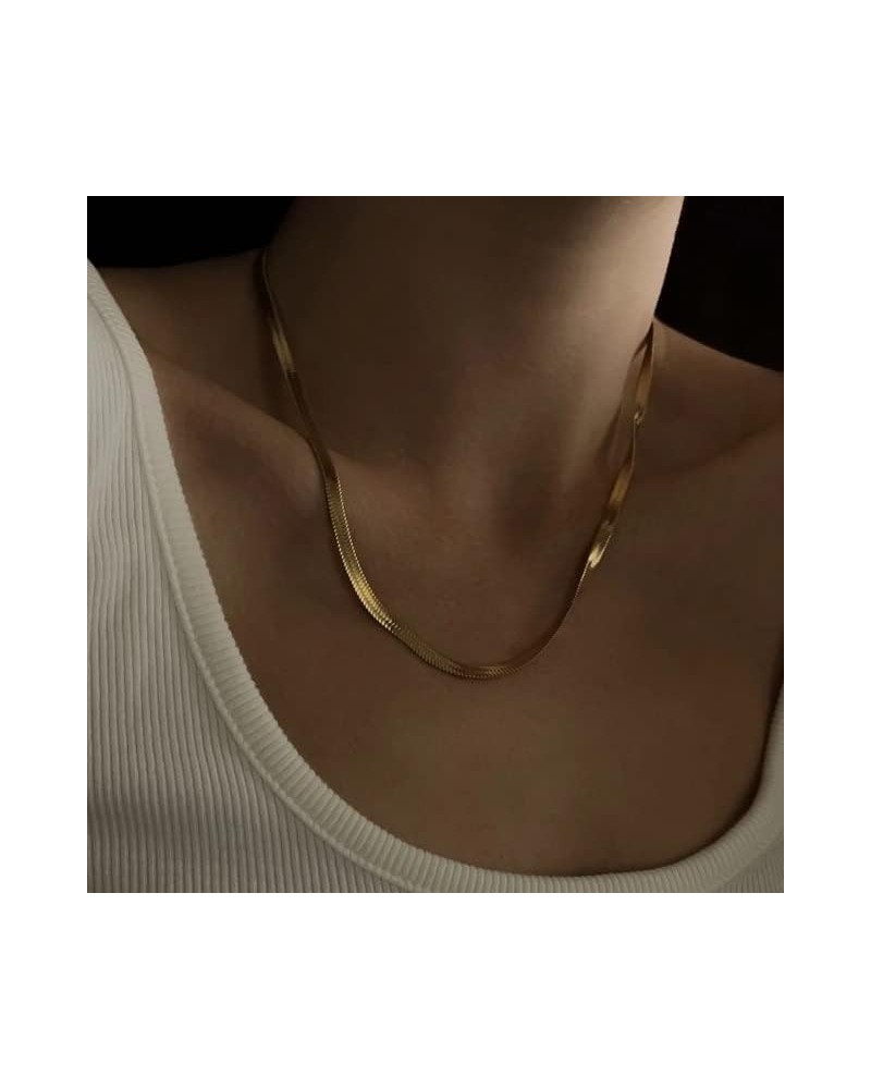 Punk Hip Hop Gold Plated Thick Lock Choker Chain Necklace for Women Geometric Twist Statement Short Clavicle Collar Jewelry 1...