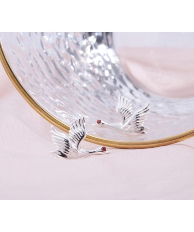 Innovative Wild Goose Flying Birds S925 Sterling Silver Earrings Silver $12.75 Earrings