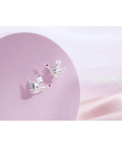 Innovative Wild Goose Flying Birds S925 Sterling Silver Earrings Silver $12.75 Earrings