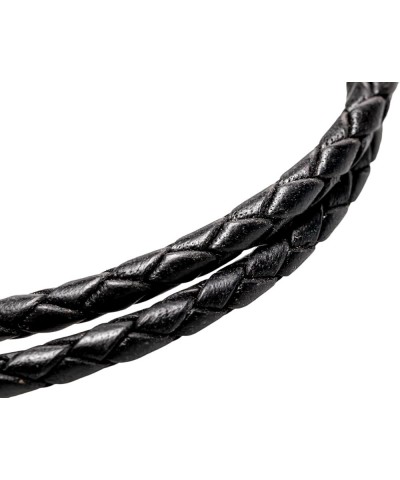 Leather Braided Cord Necklace with Rhodium-Plated 925 Sterling Silver Clasp Made in USA 3mm 16 Inches Black $11.47 Others