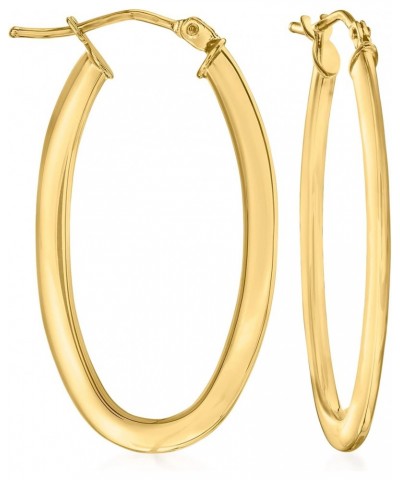 Italian 14kt Yellow Gold Oval Hoop Earrings $79.54 Earrings