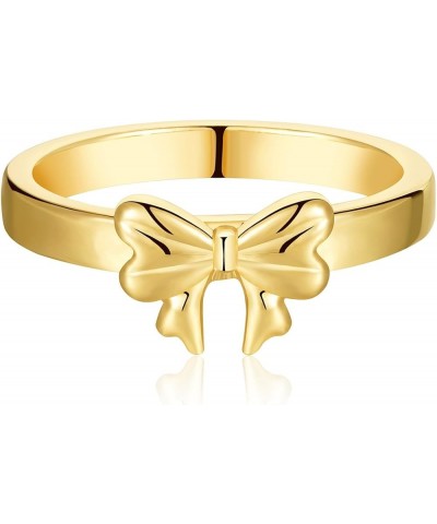 Bow Ring for Women Girl, Gold Bow Rings Jewelry 11 gold $10.79 Rings