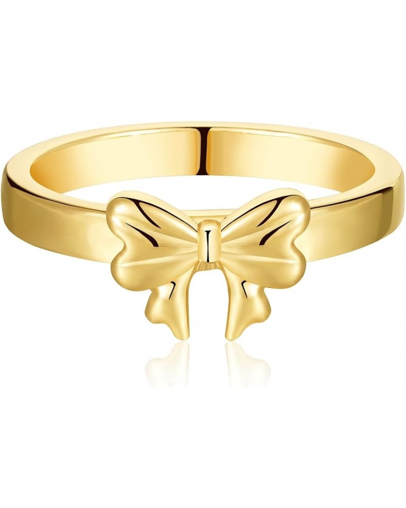 Bow Ring for Women Girl, Gold Bow Rings Jewelry 11 gold $10.79 Rings