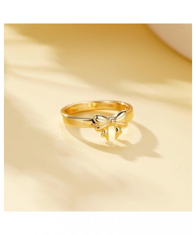 Bow Ring for Women Girl, Gold Bow Rings Jewelry 11 gold $10.79 Rings